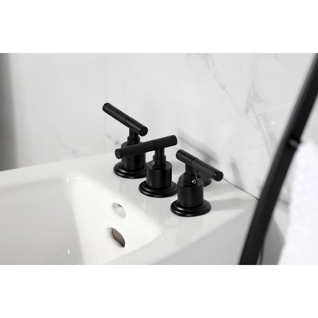 Kingston Brass ThreeHandle Bidet Faucet, Matte Black KB6320CKL